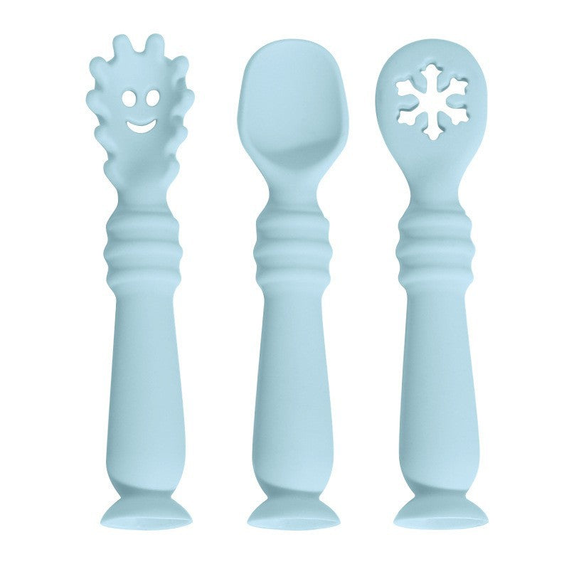 Wholesale Baby Eating Training Silicone Spoons